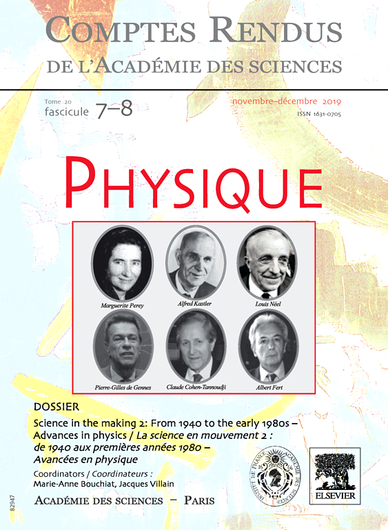 Go to journal home page - Comptes Rendus Physique